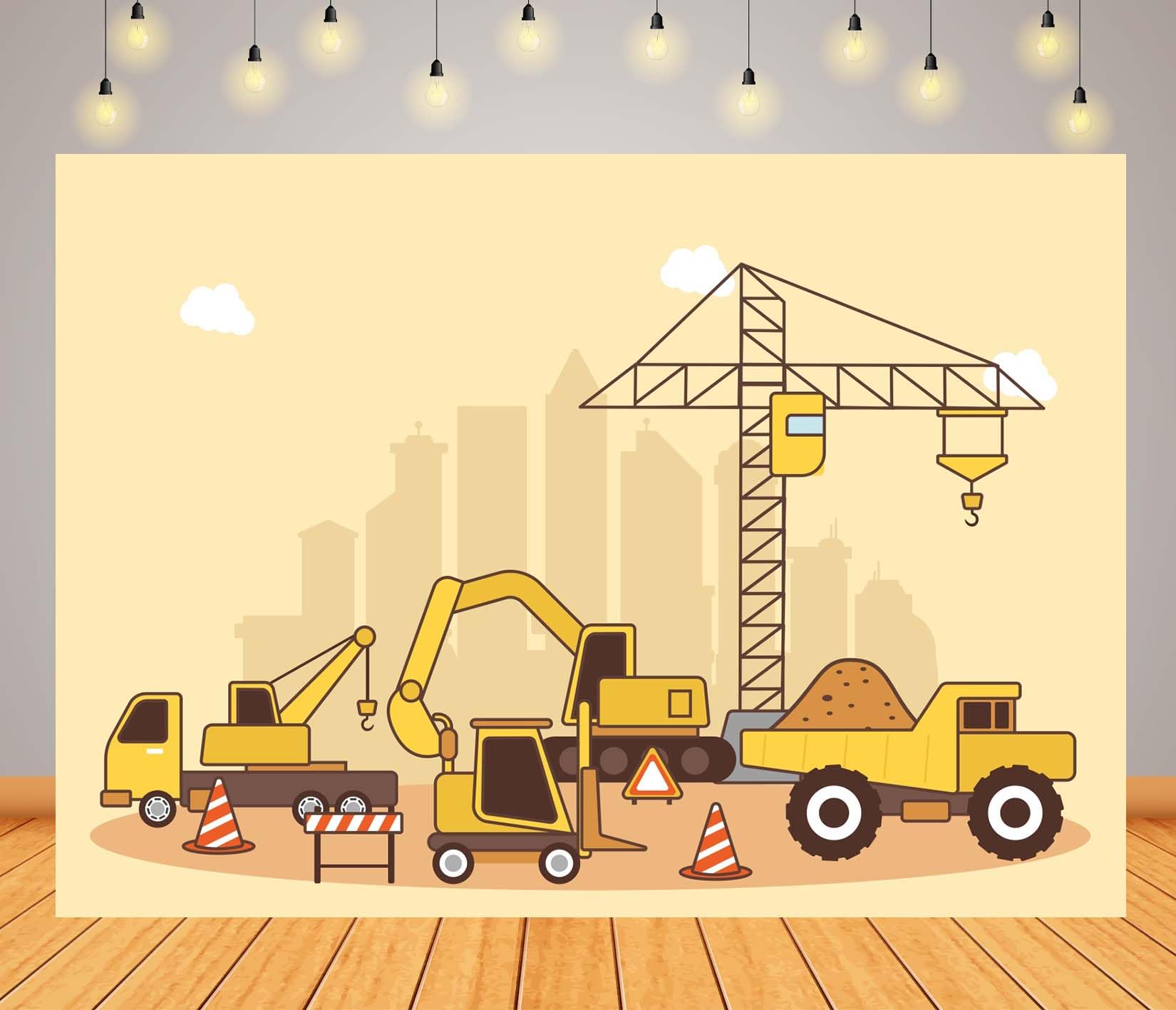 20x10FT (6x3m) Cantiere Edile A Cartone Sfondo Fotografico