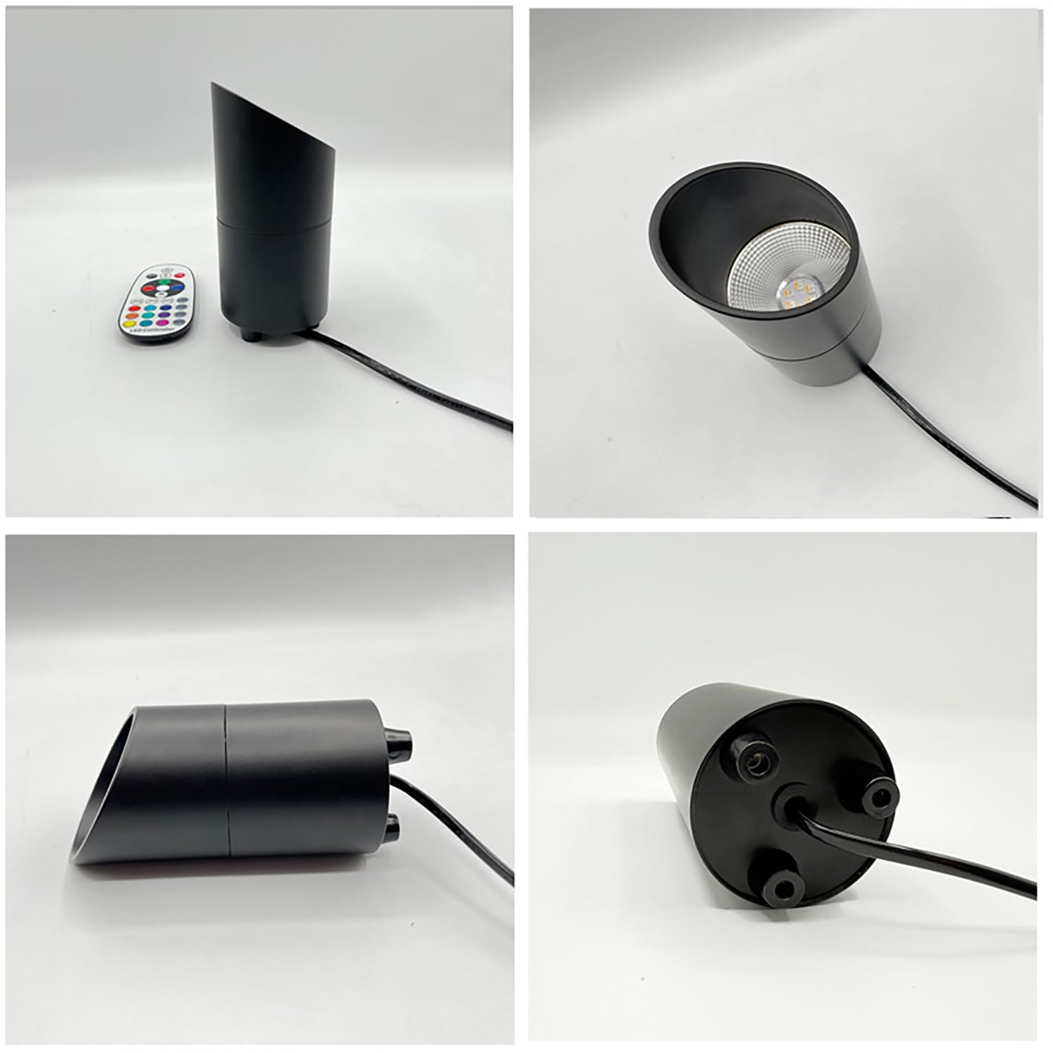 2 Stück LED Uplight Spot RGB Spotlichter Bodenstrahler mit Fernbedienung und Schalter Up Lights Bodenleuchte für den Innenbereich Indirekten Beleuchtung Bodenbeleuchtung für Zuhause Pflanzen Bilder