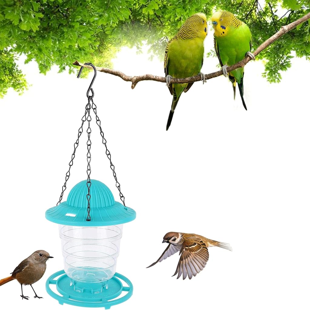 Karmnik dla ptaków Transparante automatische vogelvoeder, hangende wilde vogelvoeder, weerbestendigheid, vogels, kantine, voor tuin, gazon, tuin, balkon