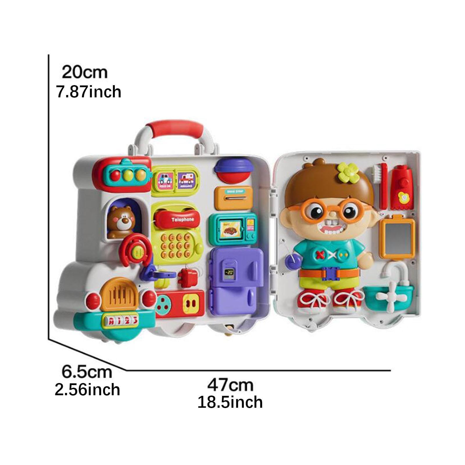 Tablero de Actividades con 54 Formas Diferentes. Juguete de Viaje para Niños Y Niñas de 3 años en Adelante. Regalo Ideal para Las Fiestas.
