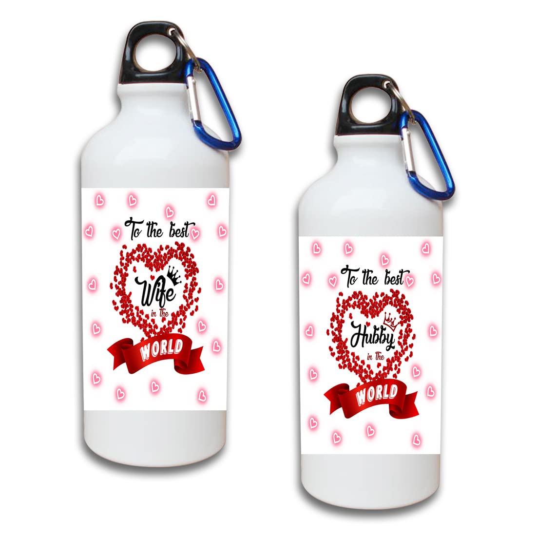 AWANI TRENDS Printed water bottel sipper Stainless steel (600ml) gift for husband, boyfriend Valentines day gift- beloved one giftATHFWS003