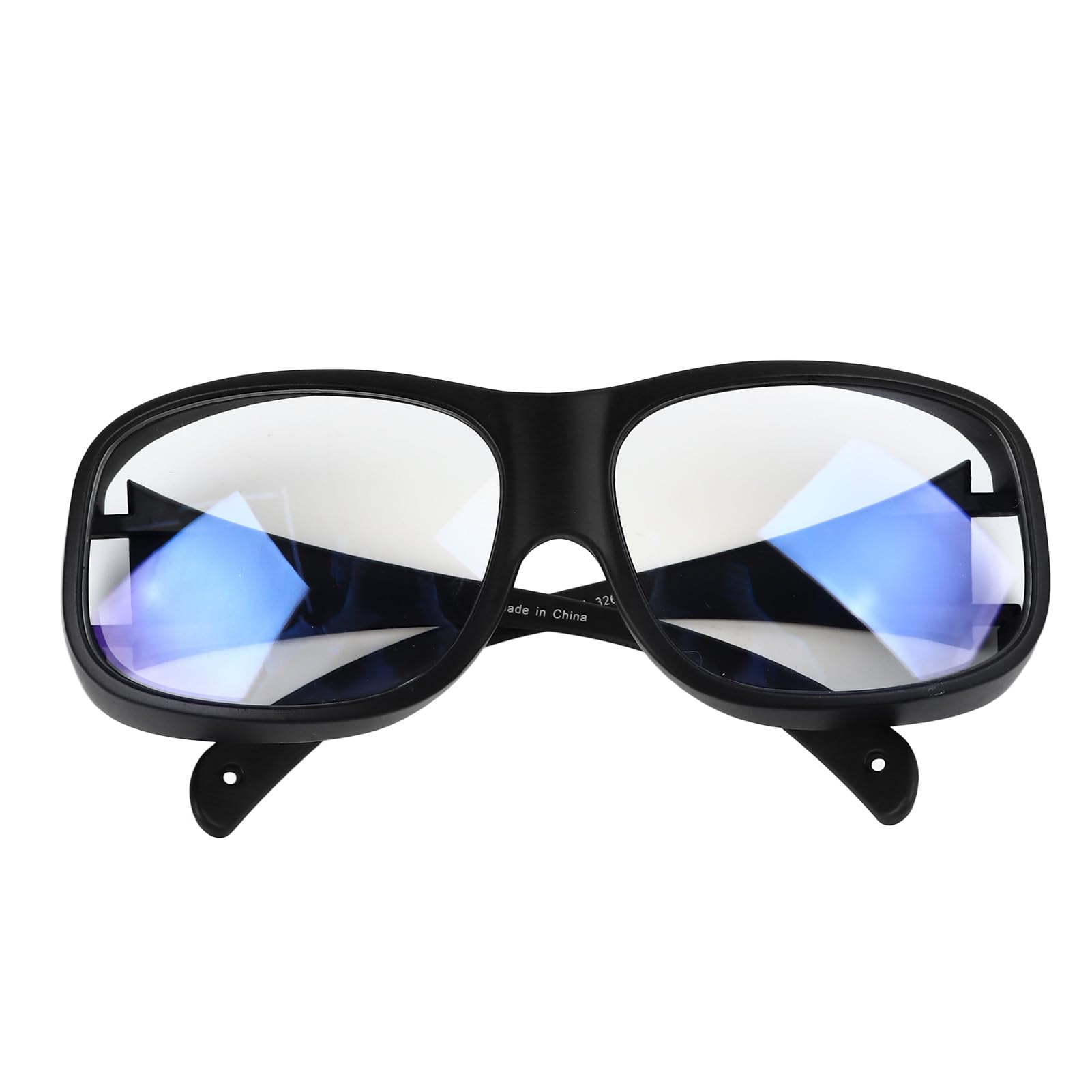 Generic Niebieskie Okulary Blokujące światło Niezawodne Okulary Ochronne do Laboratoriów Medycznych i badań Biologicznych Czarne Oprawki Białe Soczewki