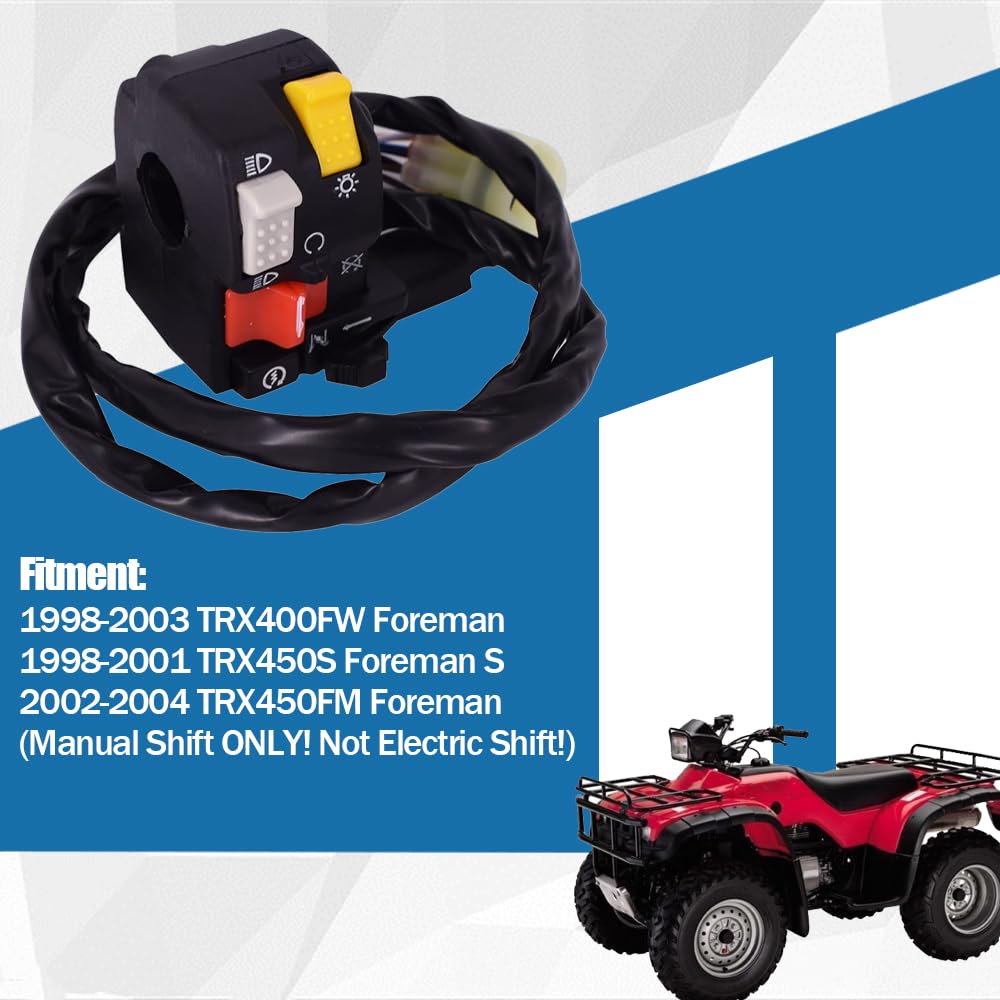 Handlebar Switch Start Stop Headlight For Honda TRX250EX Sportrax 250