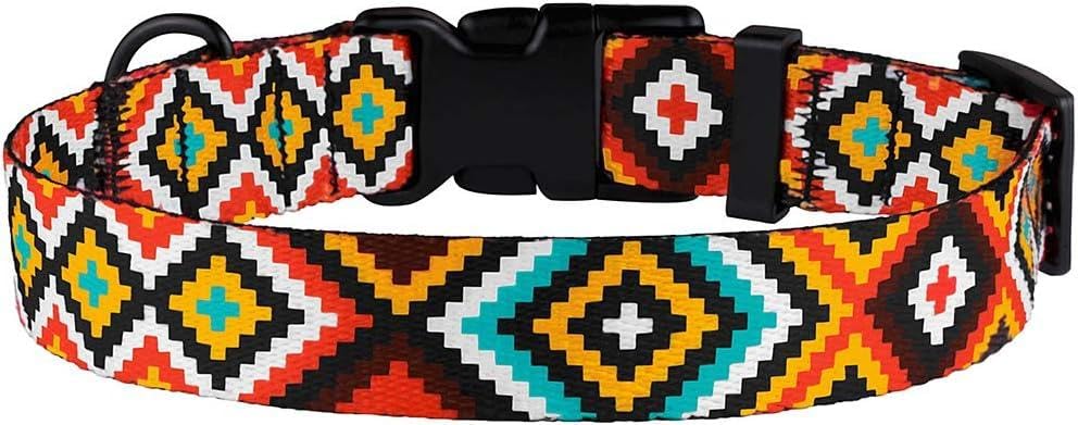 CollarDirect Aztec Hundehalsband Verstellbare Nylon Tribal Muster Geometrische Haustier-Halsbänder für Hunde Klein Mittel Groß Welpe Zubehör