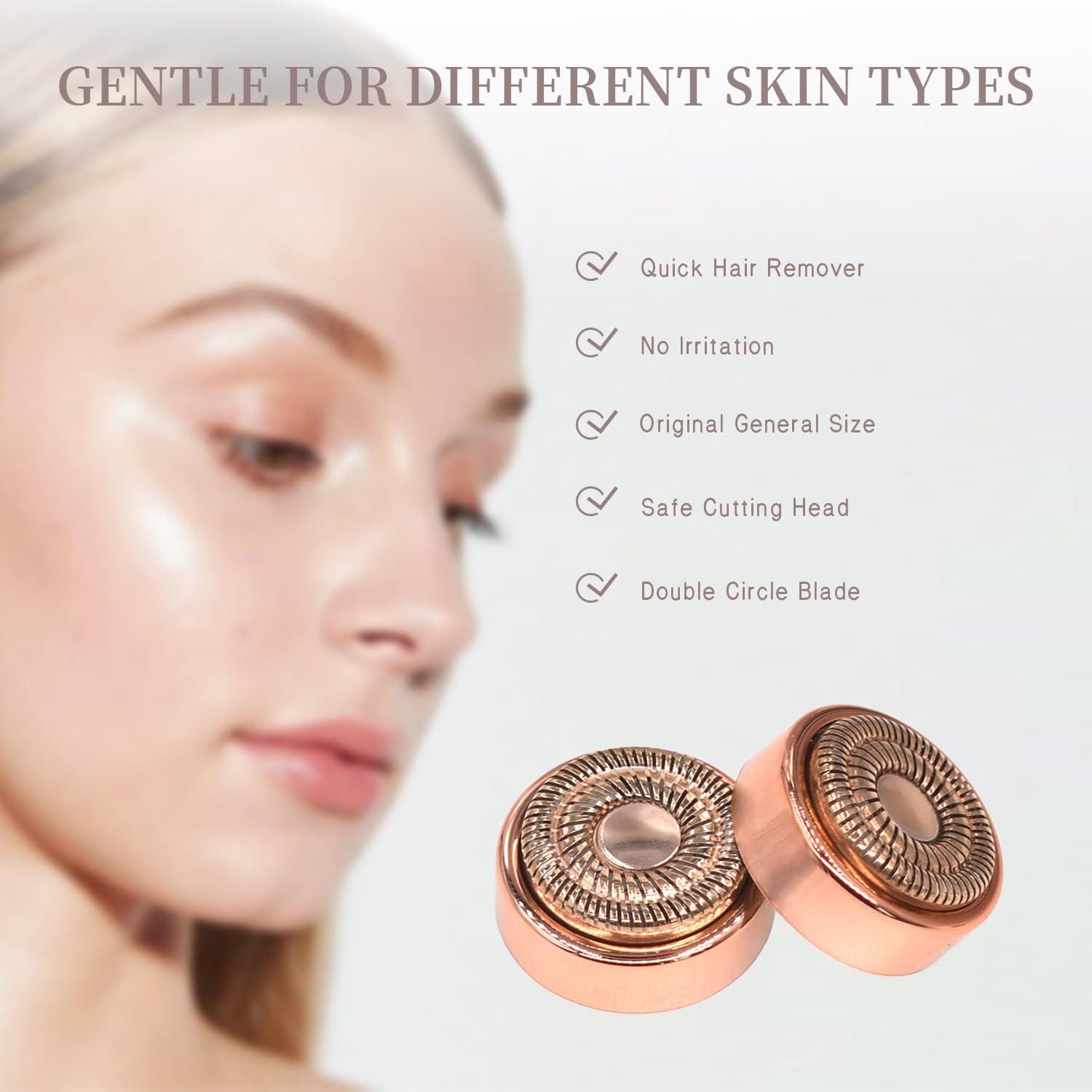 Generation 2 Replacement Heads for Flawless Facial Hair Remover, Replacement Heads for Finishing Touch Flawless Facial Hair Remover Gen 2,Facial Hair Remover Heads with Cleaning Brush for Women,4 Pack