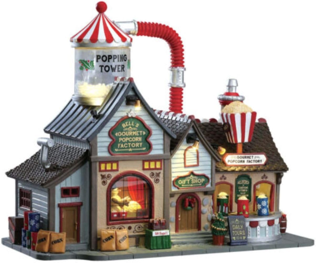 Lemax 75188-UK Harvest Crossing Sights & Sounds: Bells Gormet Popcorn Factory