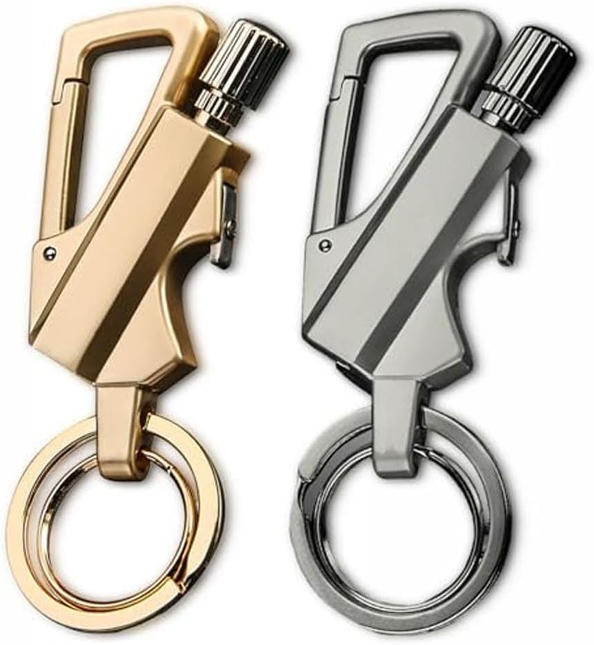 Permanent Match Infinity Lighter Keychain Lighters with Multitool Bottle Opener Windproof and Waterproof for Hiking(2pack f)