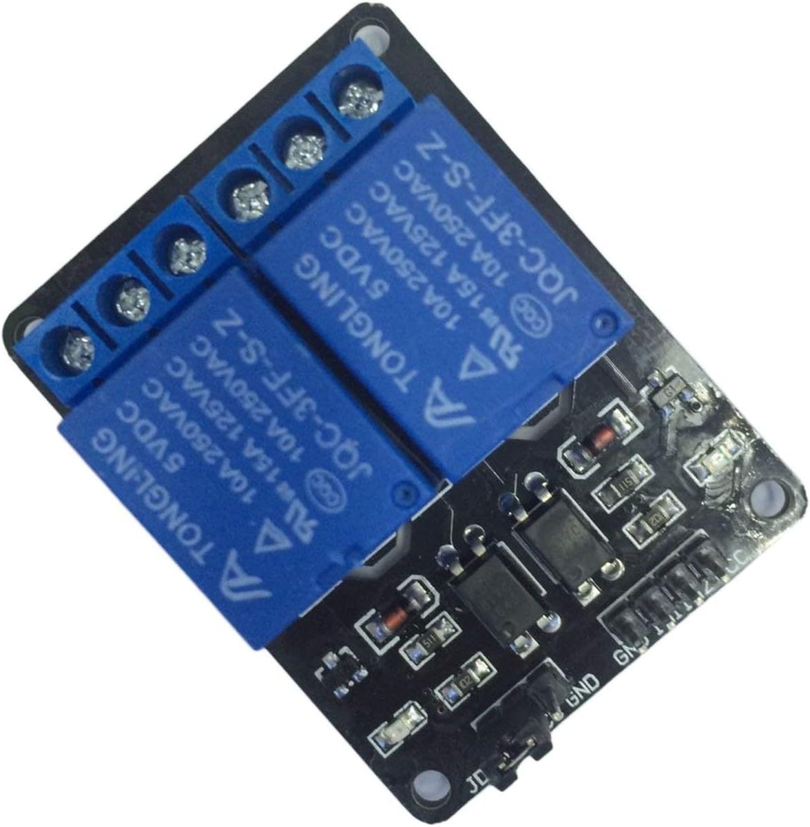 LasVogos 5V 2 Channel Relay Module Shield For Arduino ARM PIC AVR DSP MCU Electronic with Optocoupler Voltage Regulator