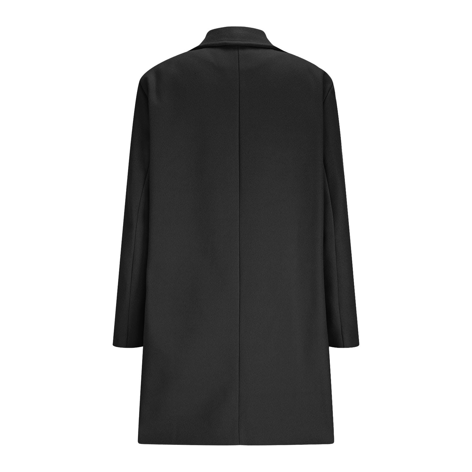 Gabardina de un solo pecho para niñas, con solapa de muesca, chaquetas largas de invierno para niños, cuello de solapa clásico, abrigo elegante, abrigo cálido