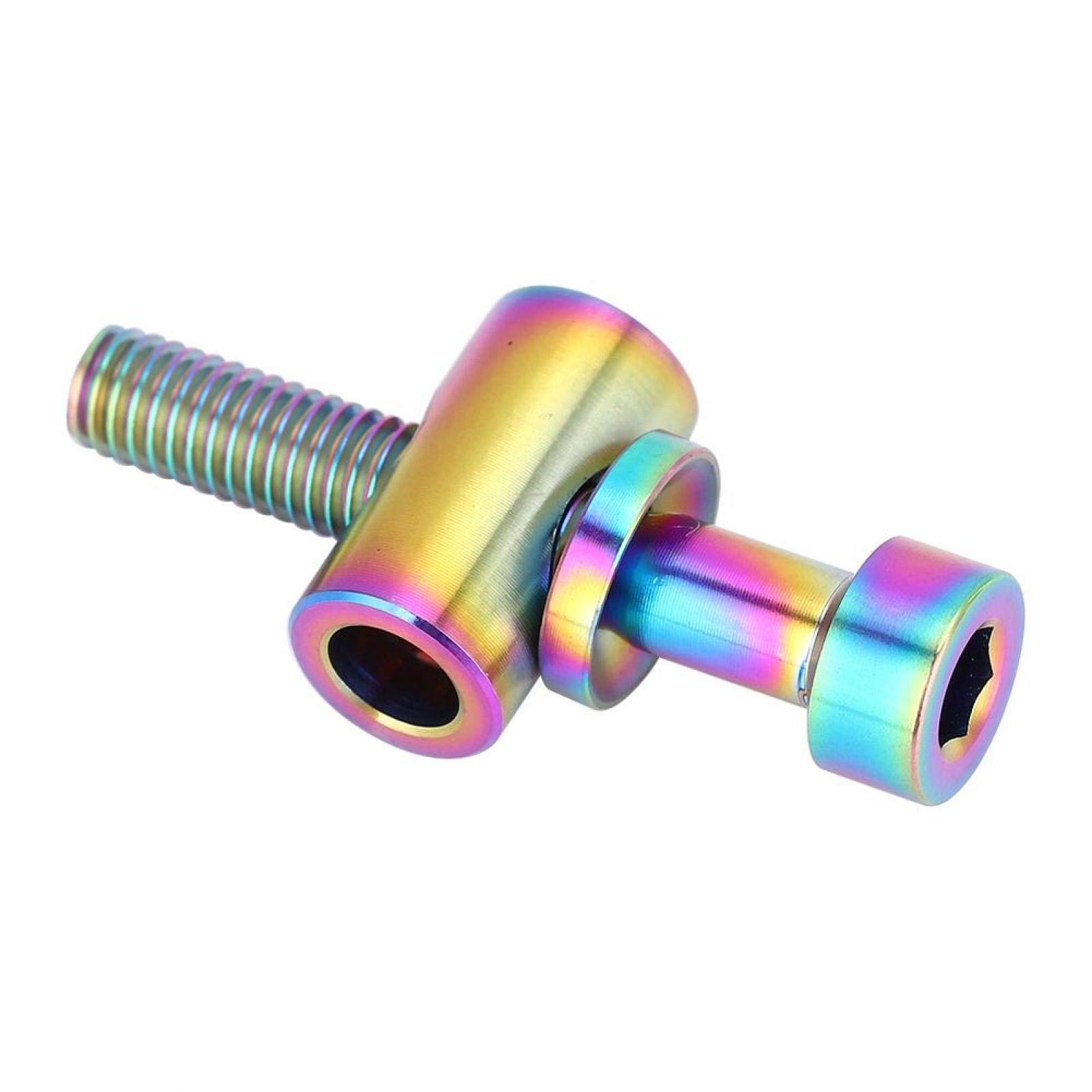 VGEBY Seat Post Fixed Bolts, M5x30/35/40mm Alloy Screw Bolt Saddle Fixed Screw for Mountain (Rainbow M5x30) Seatpost Parts Seat Clamp Bolts Seat Post Assembly