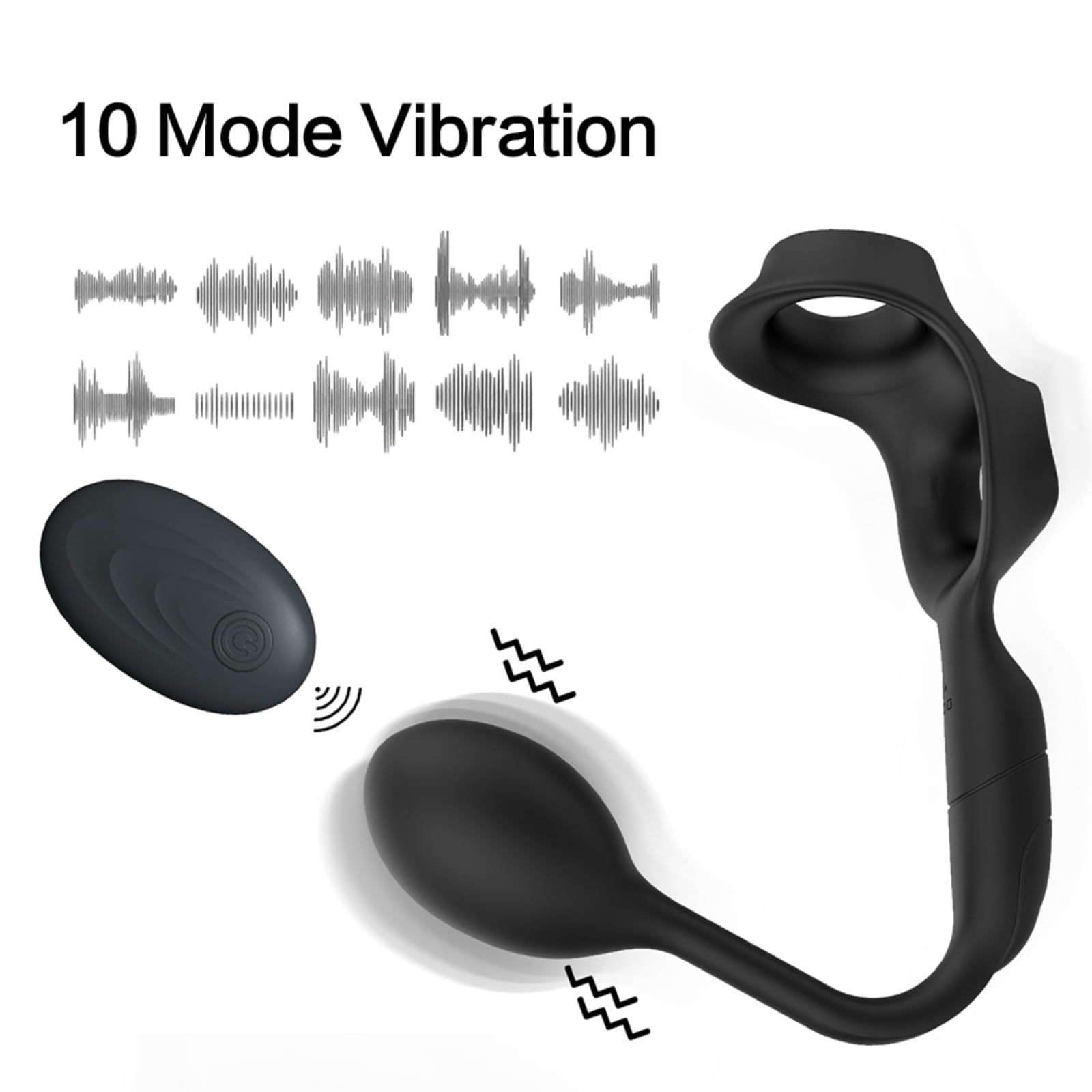 Vibratore Vibratore Indossabile Plug anale 10 Frequenza Anello del pene Vibratori Donne G Spot Masturbatore Giocattoli del sesso Per Uomini Massaggio prostatico Dildo