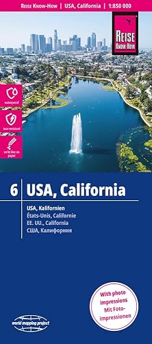USA6: California, mapa impermeable de carreteras. Escala 1:850.000 impermeable. Reise Know-How.: reiß- und wasserfest (world mapping project) (USA 6 California (1:850.000))