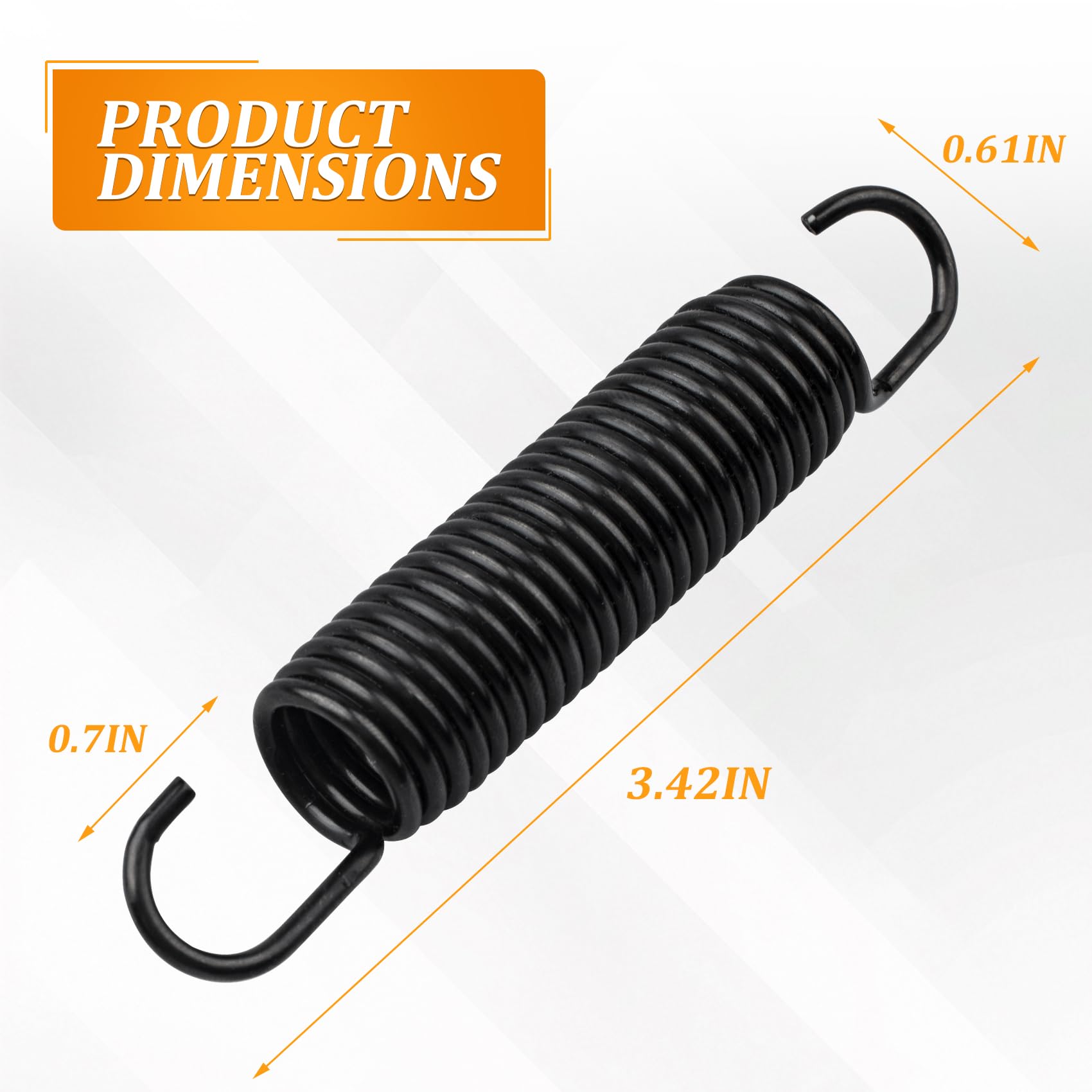 Muelle de tensión 120-7027, compatible con cortacésped Toro Timemaster & Quest Series 20199 20200 21199HD 21200 22200 22205 TE 22210 74670 74675 74680 74781 74784 74798, reemplazando ECS180CKA30000