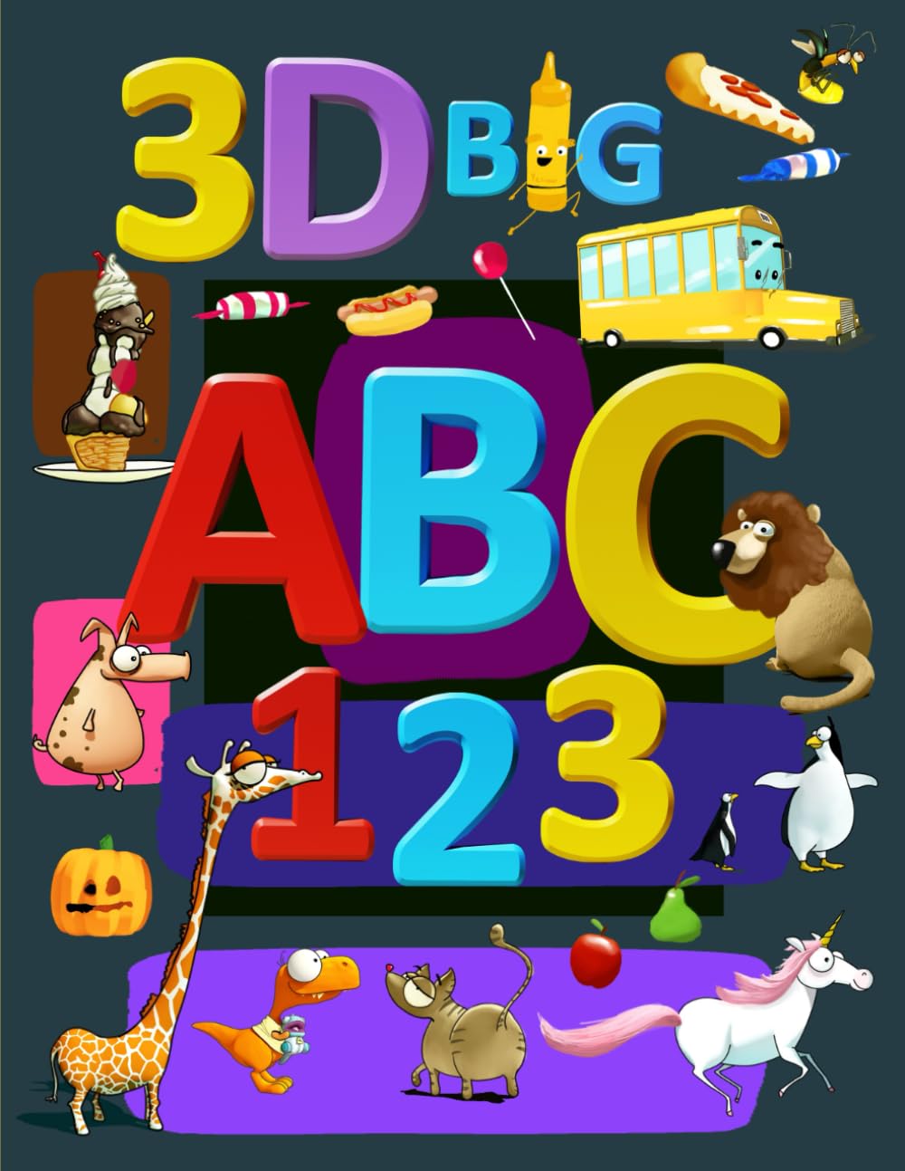 3D Big ABC, 123: An Alphabet Book for Toddlers with Big 3D Letters