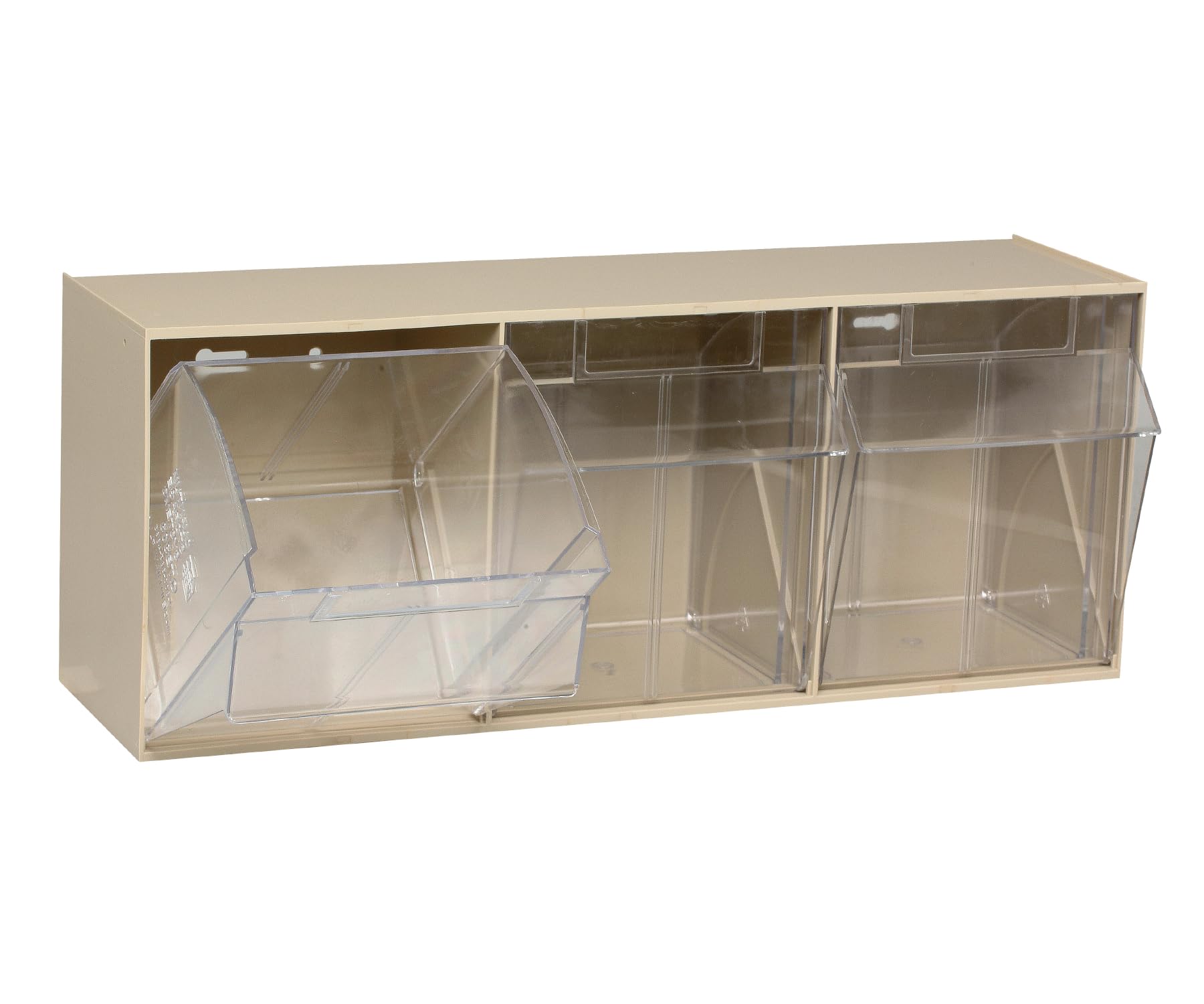 QTB303 Clear 7-3/4-Inch by 23-5/8-Inch by 9-1/2-Inch Tip Out Bin Ivory