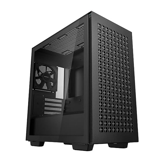 DeepCool CH370 Micro ATX Gaming Computer Case, 120mm Rear Fan PreInstalled, Ventilated Airflow