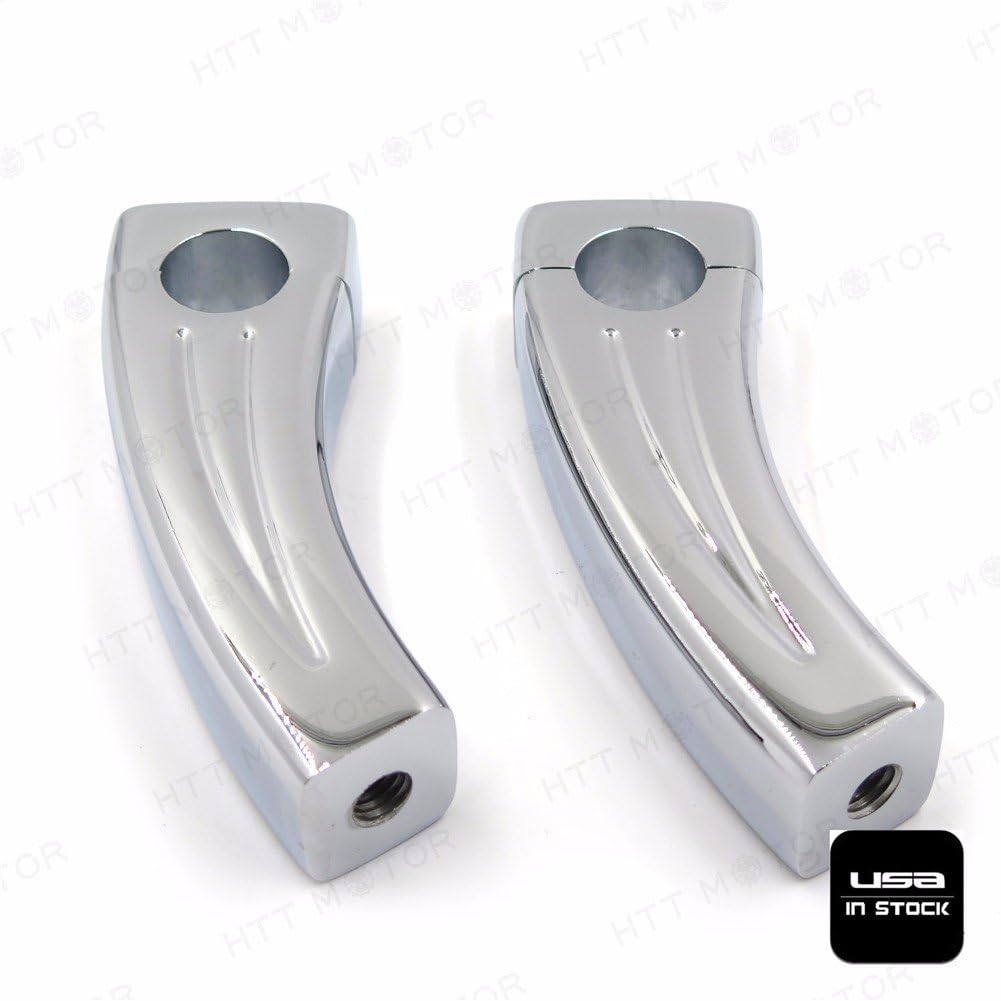 XKMT-4.5" Chromed Handlebar Pullback Risers Compatible With universal bikes (1" Bar) Motorbike [B00YWCJ7F6]
