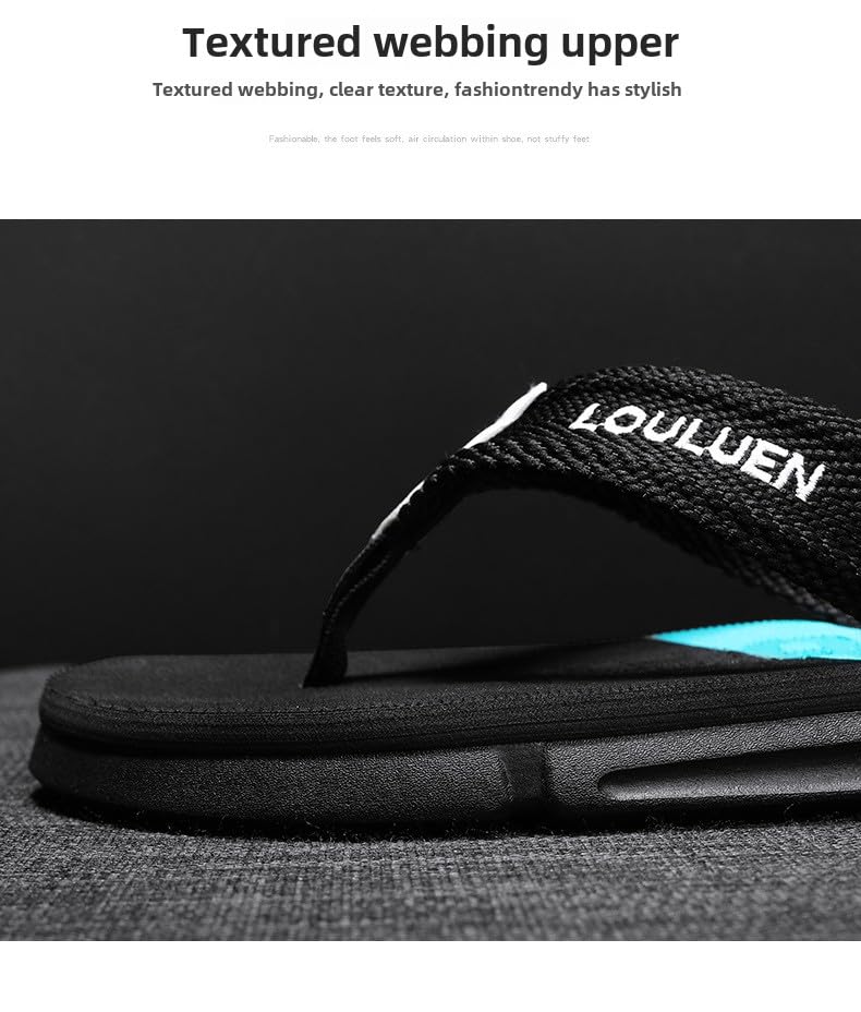 Men's Premium Flip Flops Summer Beach Sandals with Anti-Slip Sole, Breathable EVA Comfort Outdoor Slides for Casual Fashion (Size 39-45)4