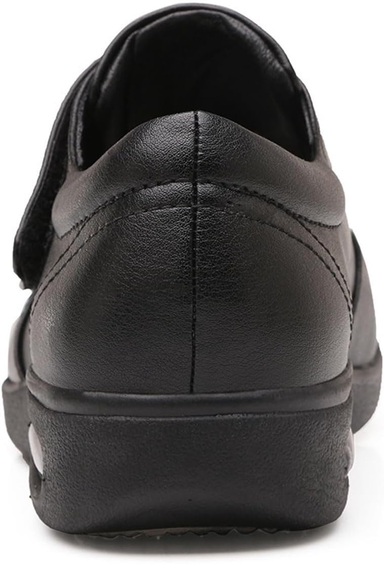 Orthopedic Diabetic Leather Slippers Adjustable Walking Shoes Slip On Sneakers Edema Swollen Shoes For Elderly Feet