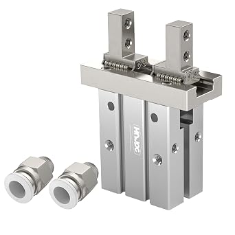 Pneumatic Parallel Gripper Claw, 3/8 inch 10mm Bore with Magnetic, Mini Pneumatic Finger Air Cylinder Gripping Forcep MHZ2-10D