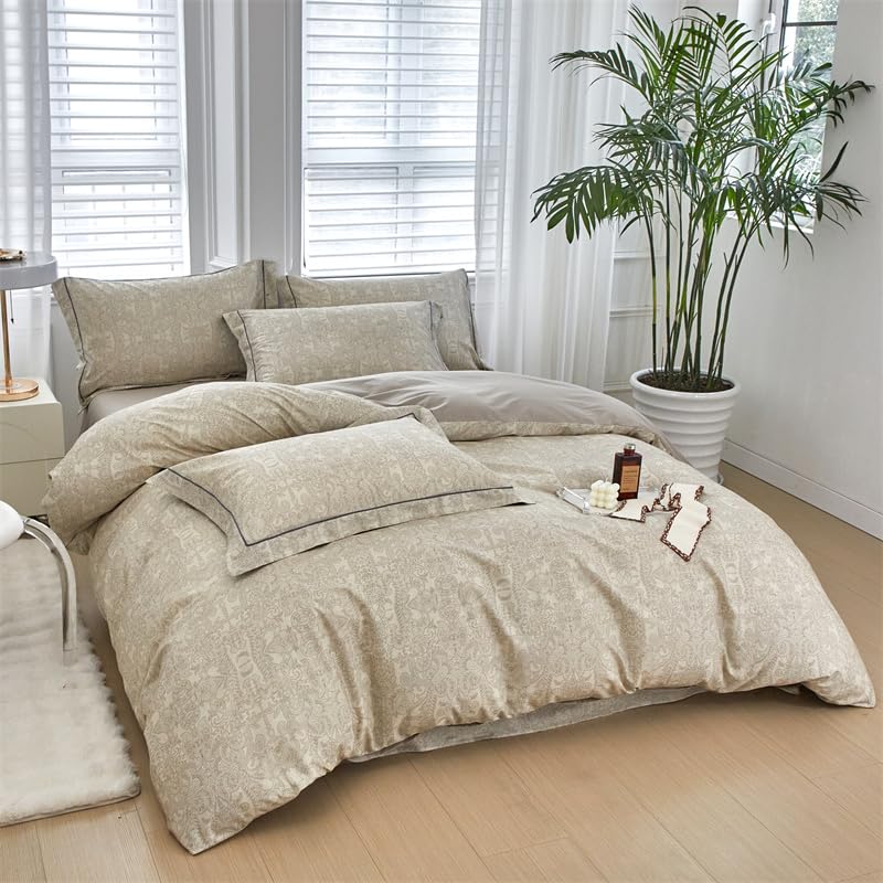 Housse de couette floral 280x240cm en microfibre douce et durable - 3