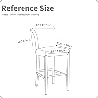 Vista 6 de Deisy Dee Fundas elásticas para sillas laterales de altura de mostrador, protectores elásticos