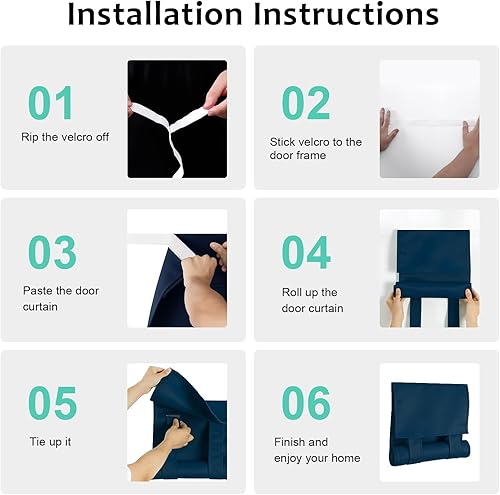 Miniatura 2 de WdFour - Cortinas para oscurecer la habitación, para ventana de puerta y puerta de cristal, cortina lateral para puerta delantera, 12 pulgadas de