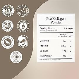 Zen Principle Grass-Fed Agglomerated Hydrolyzed Collagen Peptides 1.5 lb. Anti-Aging Protein Powder for Healthy Hair, Skin, Joints. Paleo Friendly, GMO and Gluten Free, Pasture-Raised Bovine.