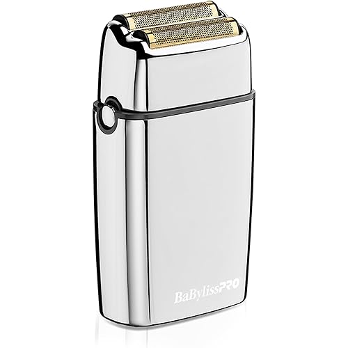 METALFX Double Foil Shaver, Handheld Electric Razor for Travel, Portable Cordless Close Face Shaver for Head, Beard, & Neck