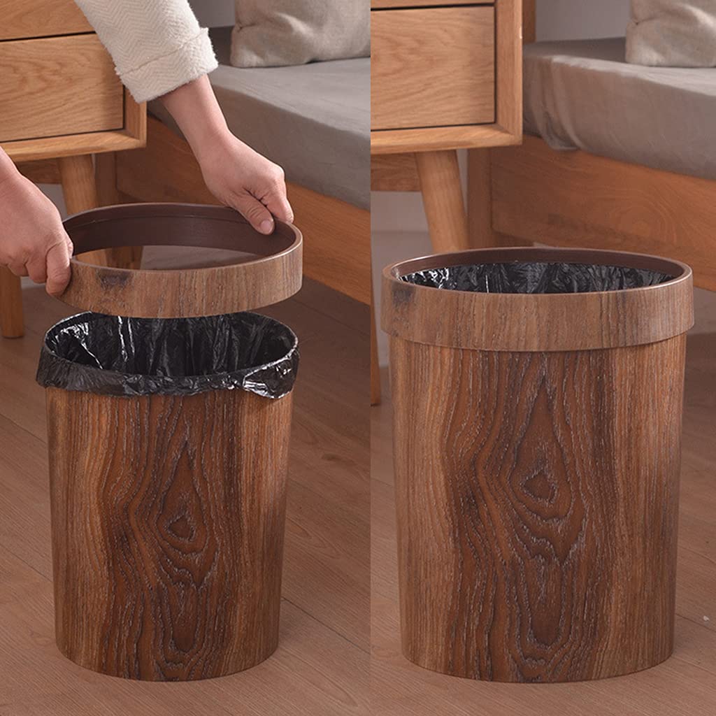Round Trash Can Wastebasket for Bathroom Bedroom, 8L
