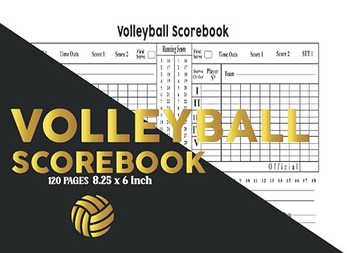 volleyball scorebook: Volleyball Score Record Book for High and Middle School , 8.25 x 6 Inch Volleyball Stats Book with 120 Pages