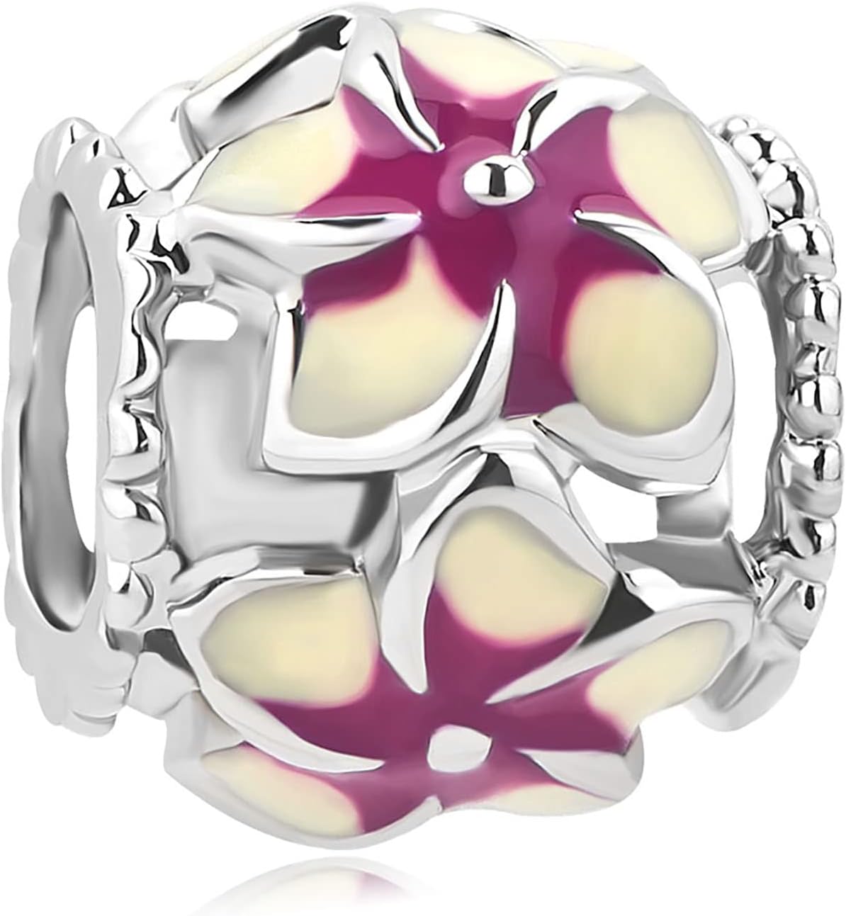 Flower Charms for Pandora Bracelet for Women Blue Purple Pink Charm for Bracelet Necklace Pendant for Women Jewelry - Image 2