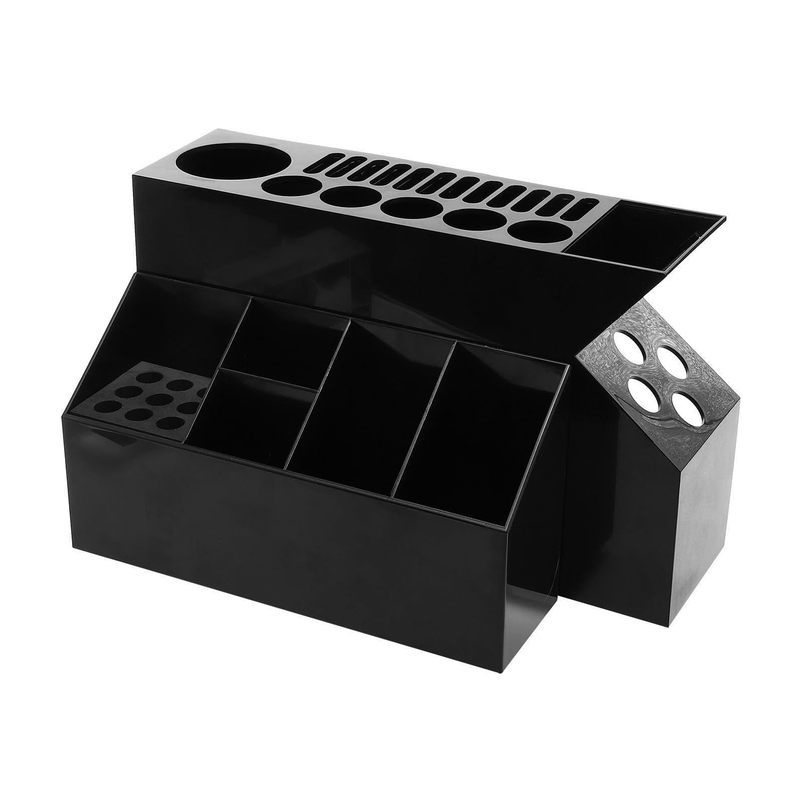 Caja de Tijeras de Escritorio ABS Negra para Peluquería