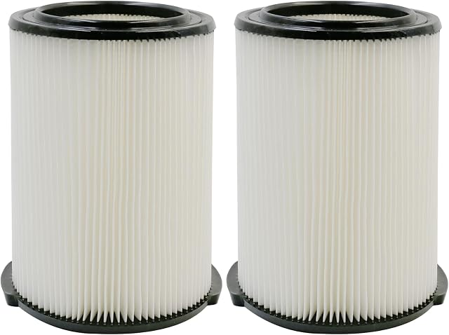 VF4000 Filter Replacement for Ridgid Shop Vac Filter 5-20 Gallon 72947 & for Husky 6-9 Gallon Vacuum Cleaners, Fits WD5500 WD0671 RV2400A RV2600BWD5500 WD0671 RV2400A RV2600B (2 Pack)