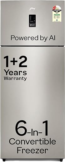 Godrej 472 L 2 Star With AI Tech, 2+1 Years Additional Warranty, 95%+ Food Surface Disinfection Inverter Frost Free Double Door Regalis…