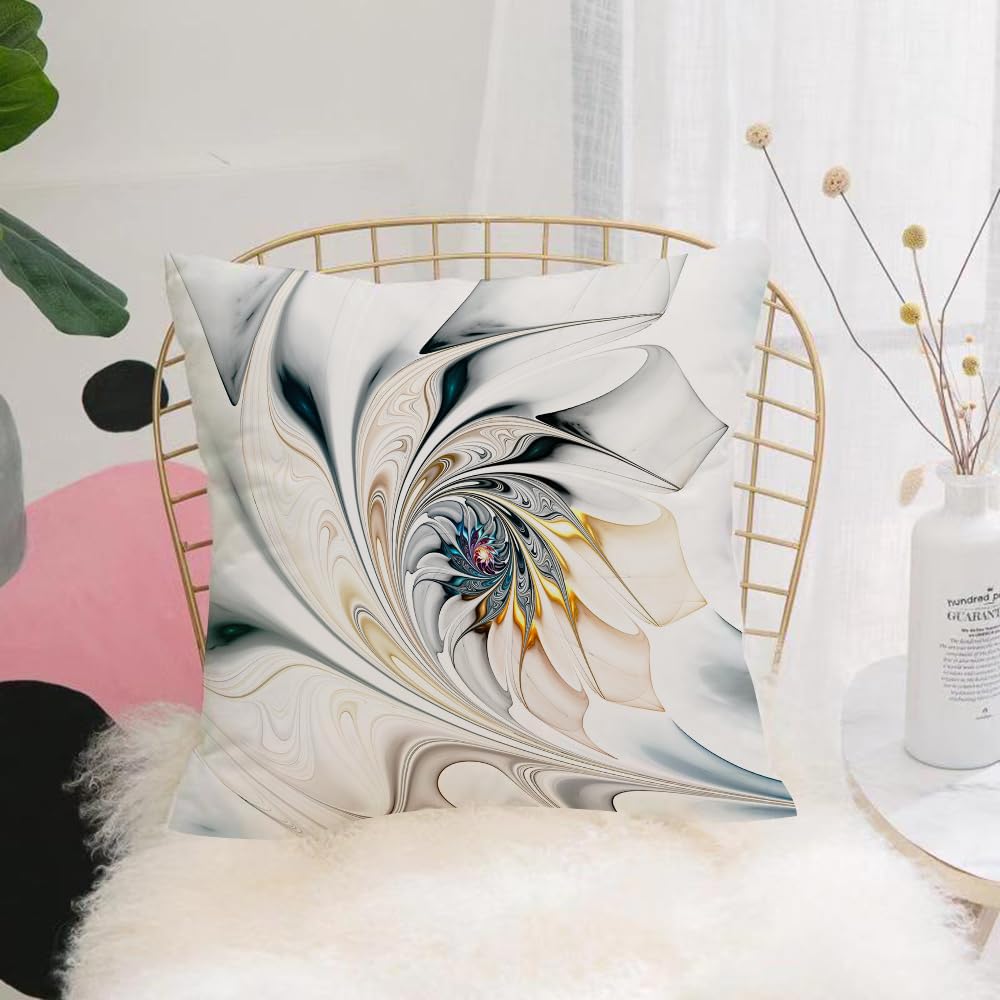 HYMSXW Cushion Cover,Throw Pillow Case Home Decorative for Living Room Bedroom Sofa Chair 20X20 Inch,Exotic flower. Multicolored stained glass. 3D illustration. Sacred geometry. My,Pillowcase 50X50cm