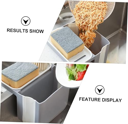 Miniatura 5 de Cabilock Colador extensible para colocar sobre el fregadero, cesta de drenaje para uso en la cocina, colador multiusos para frutas y verduras,