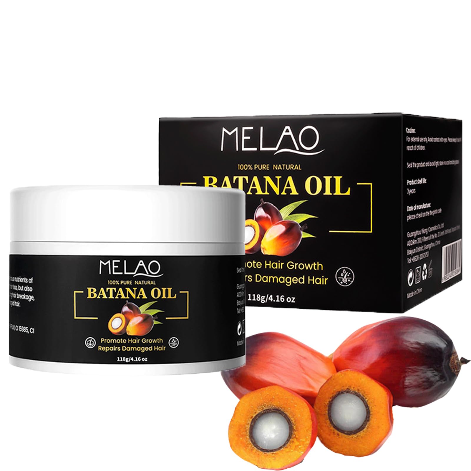 Raw Batana Oil for Hair Growth 100% Organic Pure Dr. Sebi Botana Oil, Repairs Damaged Hair Prevents Hair Loss
