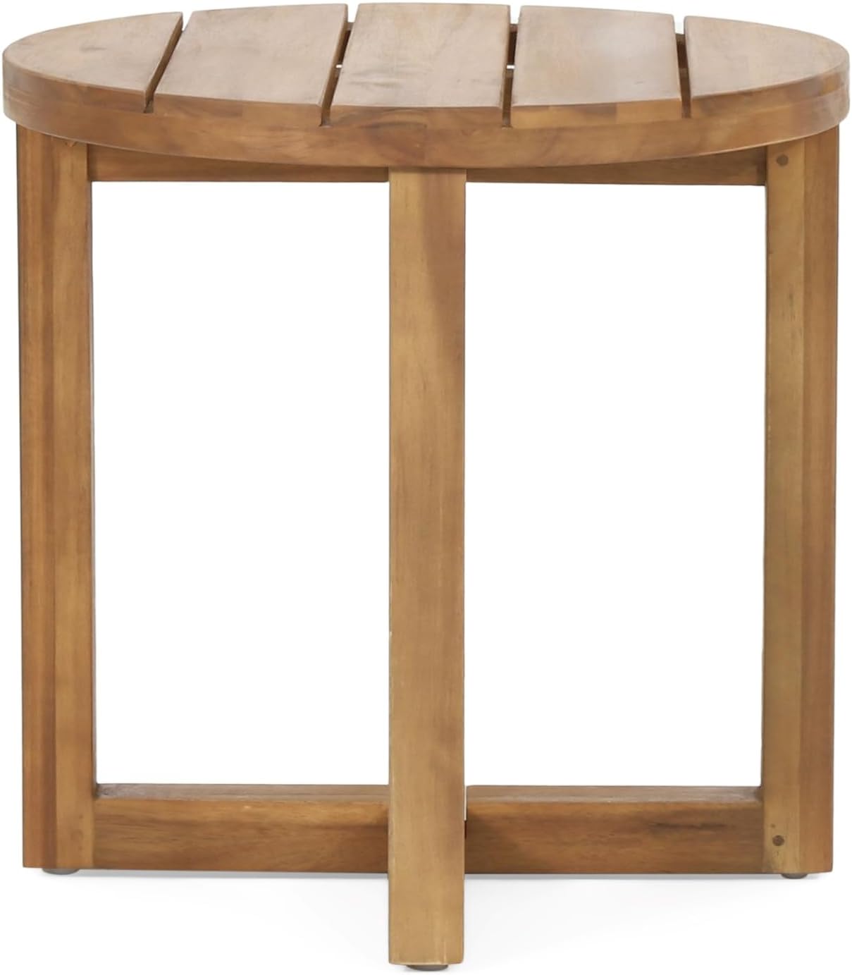 Hamel Outdoor Circular Side Table - Acacia Wood - Teak