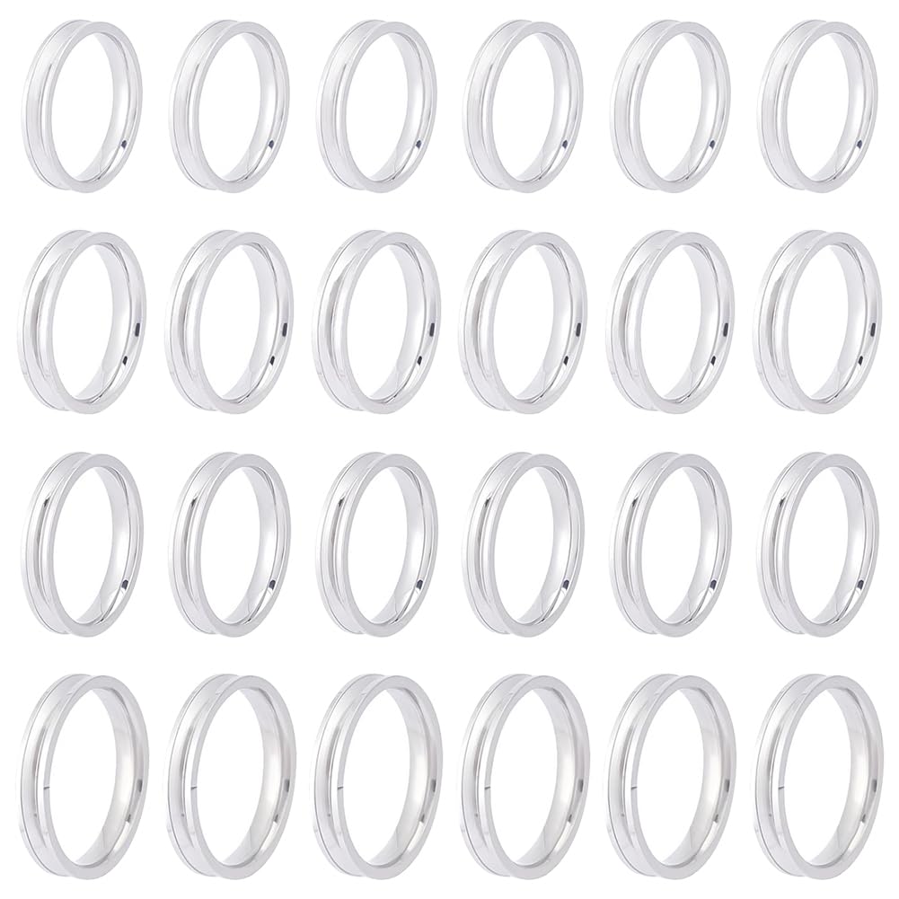 Bagues vierges en acier inoxydable 304 finitions haut de gamme pour joaillerie DIY