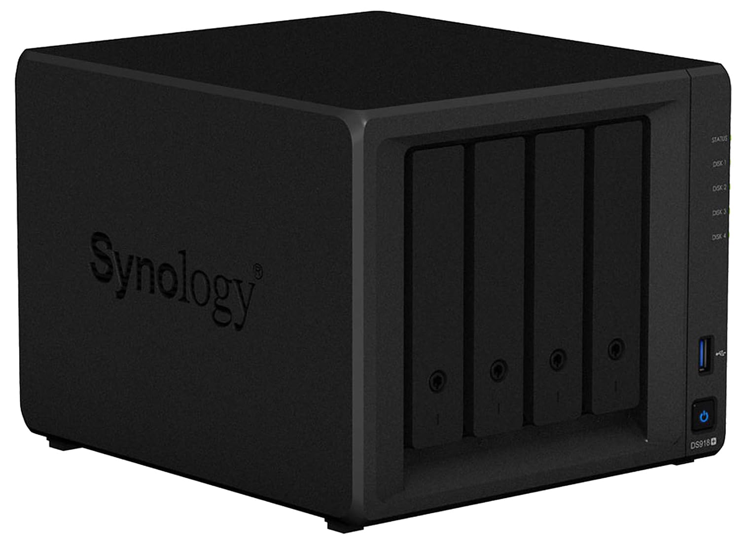 Synology DS918+ 8Go NAS 16To (4x 4To) WD Red Pro Noir pour Ordinateur, Montage au sol, en rack, Métal