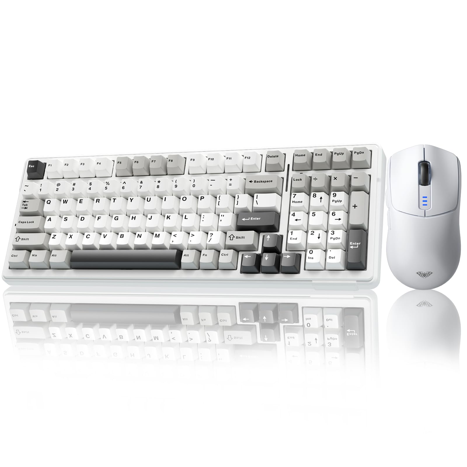 AULA F99 メカニカルキーボード& Uineer ワイヤレスマウス セット Amazon.com: AULA Wireless Keyboard and Mouse Combo, F99 Mechanical