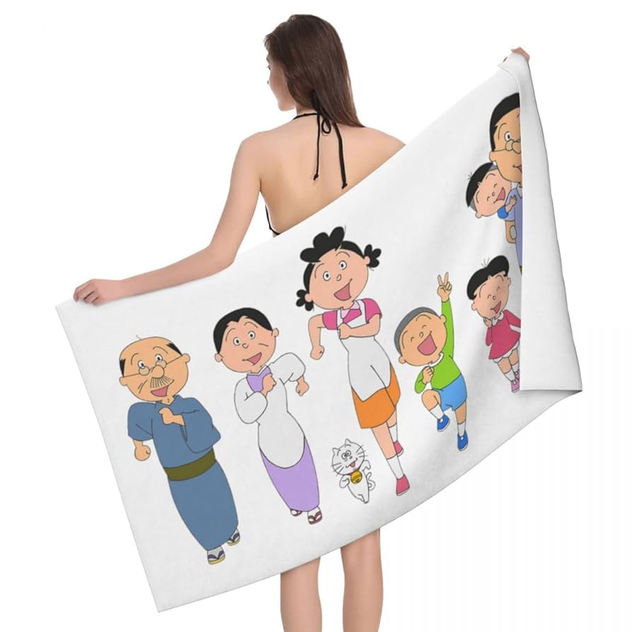 Amazon｜バスタオルサザエさん (6) 大判 ビーチタオル アニメ