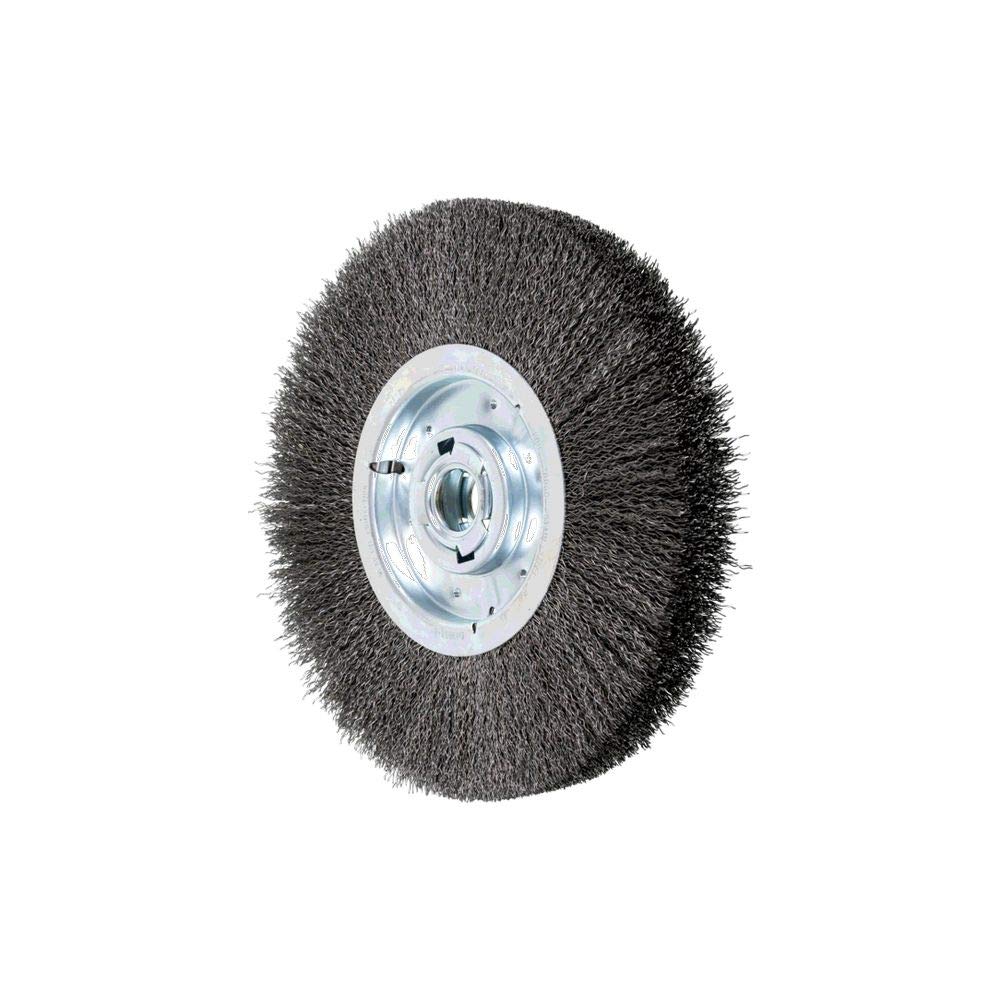 PFERD 81259 Wide Face Crimped Wheel Brush, Carbon Steel Wire, 12
