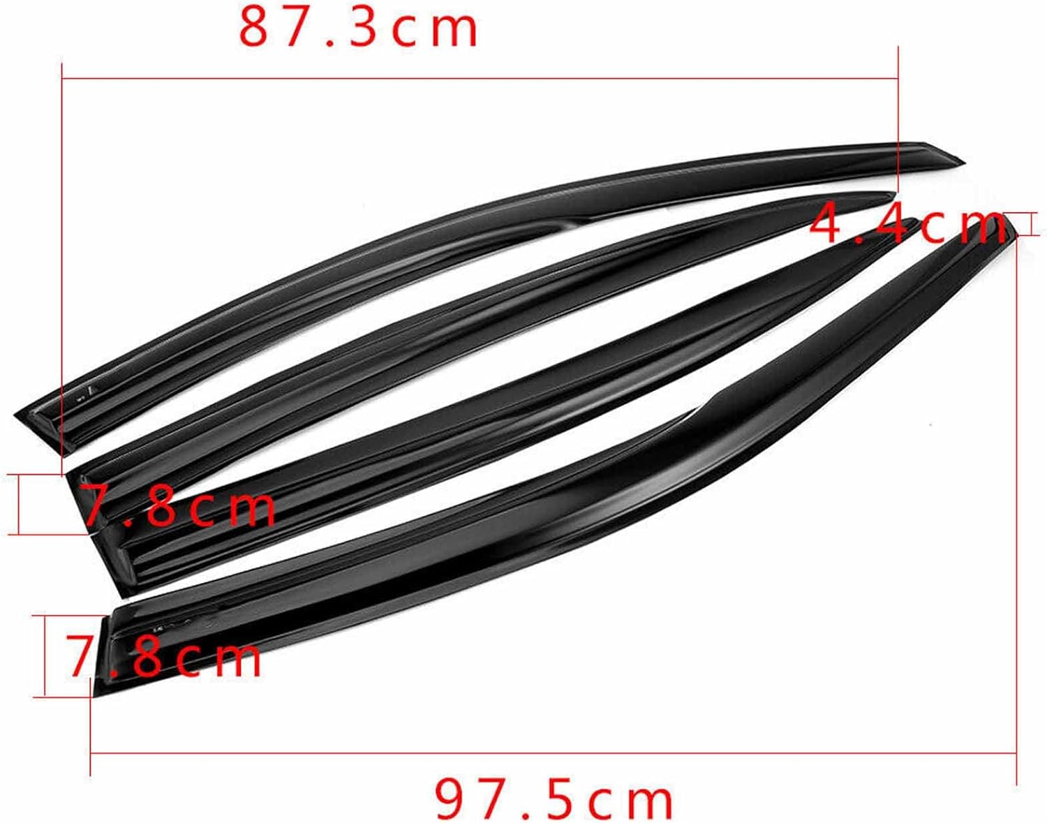 4-Pack Window Visor Rain Guard Vent Shade Deflectors Replacement for 2008-2012 Accord Sedan 4-Door