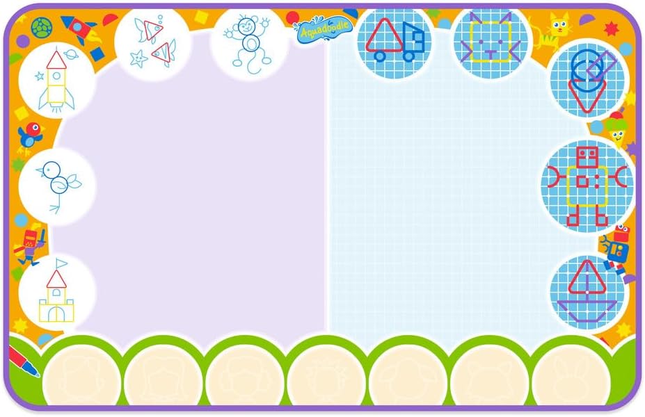 Shape & Create Large Water Doodle Mat, Official TOMY No Mess Colouring & Drawing Water Play Mat, Suitable for Toddlers and Children From 18 Months+