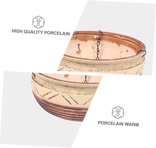 Miniatura 3 de Maceta colgante de cerámica para suculentas, 3 piezas, soporte para plantas interiores y exteriores