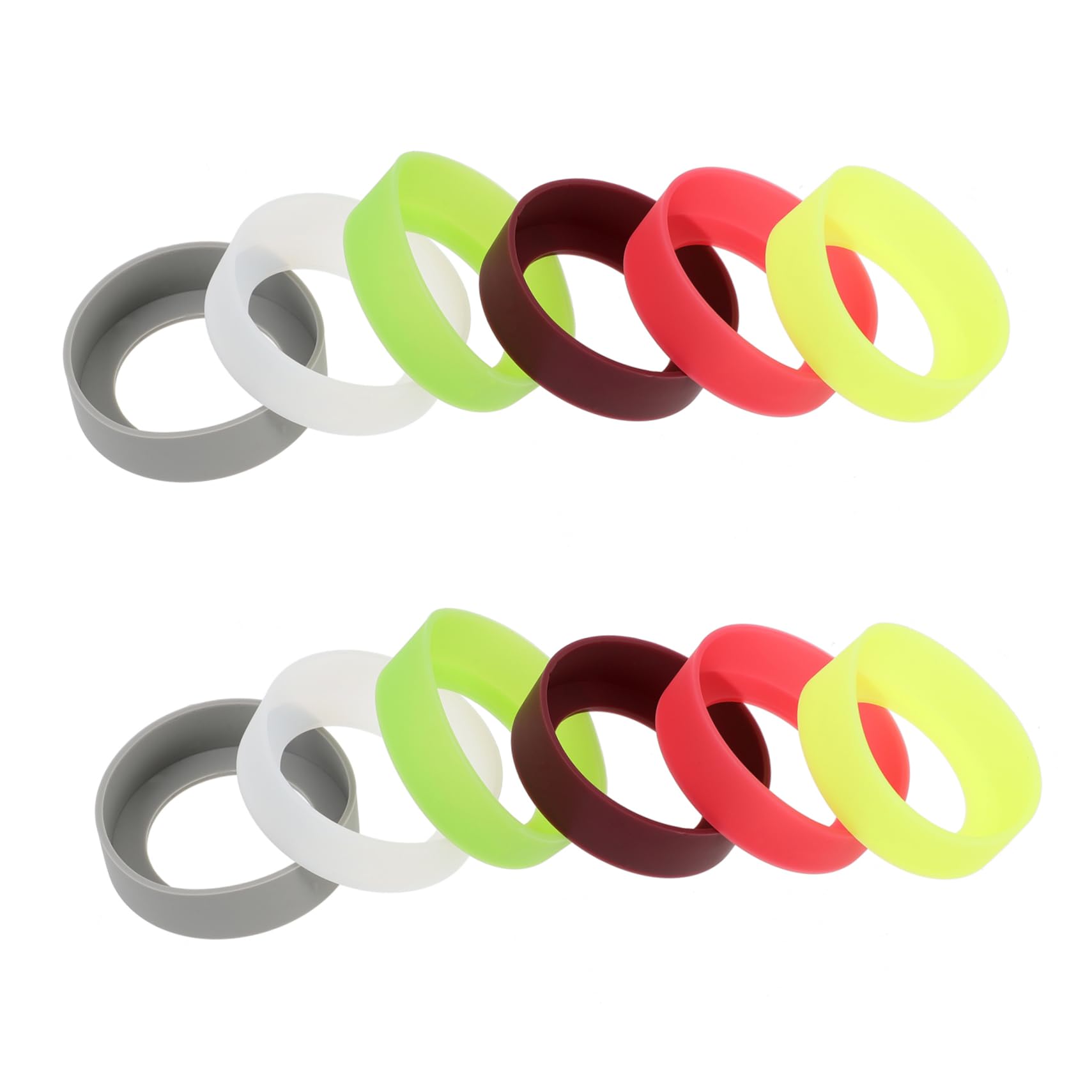 PRETYZOOM 5 Juegos De Fundas De Silicona para Vasos De Agua Resistentes Al Calor para Botellas De Vidrio De Silicona Sencillas Aislantes 12 Unidades X 5