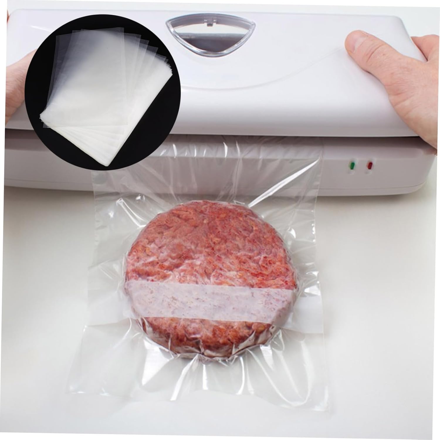 STOBAZA 200pcs Food Vacuum Bags for Food Storage Vacuum Seal Bags Easy-tear Design for Preserving Snacks Meats Vegetables and Fruits