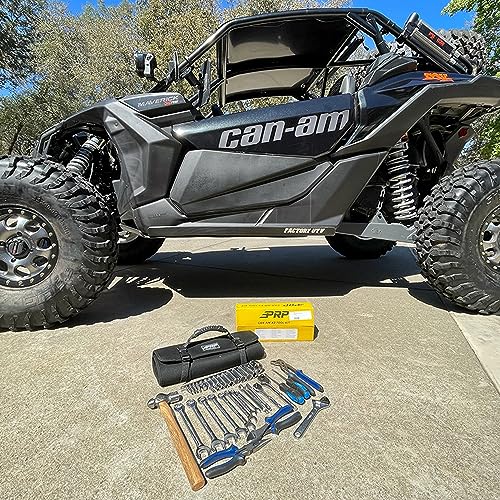 Image of PRP UTV Tool Kit for Can-Am X3, Sport, Trail, Commander | Includes 35 Essential Tools for UTV + Roll-Up Storage Bag with Easy-Grab Handle, Mounts to Vehicle